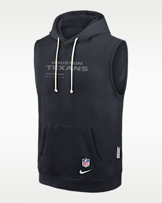 Мужское худи Houston Texans Sideline Nike Dri-FIT NFL Sleeveless Pullover Hoodie
