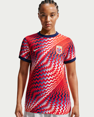 Женские шорты Norway Nike Dri-FIT Soccer Pre-Match Short-Sleeve Top