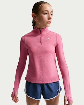 Детские  Nike Girls' Dri-FIT Long-Sleeve 1/4-Zip Top
