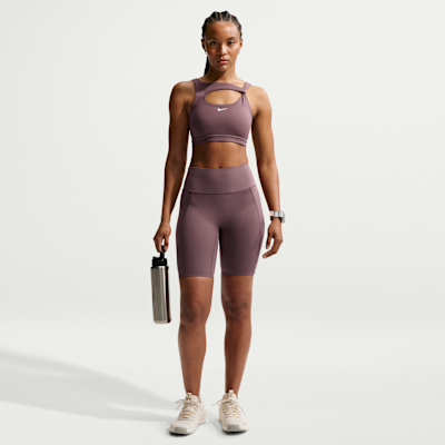 Nike Universa Women's High-Waisted 8" Biker Shorts with No Front Seam