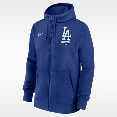 Sudadera con gorro Nike de la MLB de cierre completo para hombre Los Angeles Dodgers Lockup