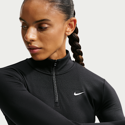 Nike One Fitted Dri-FIT Çeyrek Fermuarlı Kadın Üstü görsel 3