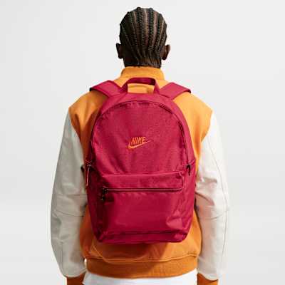 nike air heritage 2.0 graphic backpack red Nike this bag can be carried by hand with one handle or on the back if you use two handles. Nike Heritage 2.0 Backpack 'Black