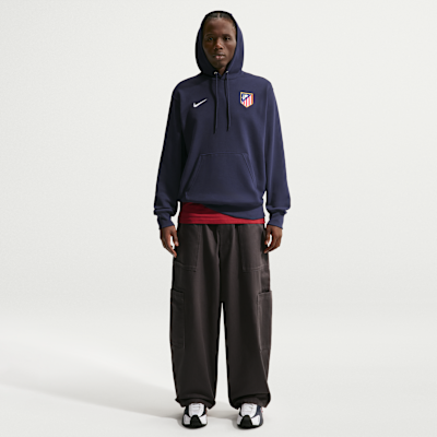 Nike Atlético Madrid Club Nike Fransız Havlu Kumaşı Erkek Futbol Kapüşonlu Sweatshirt'ü görsel 4