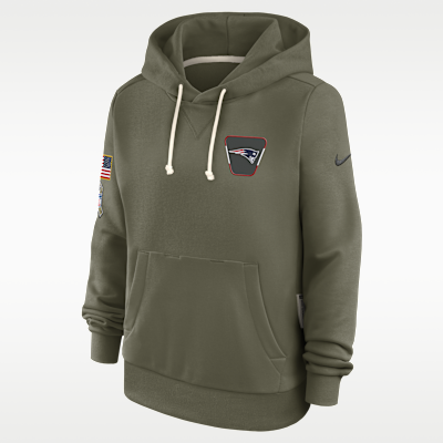 New England Patriots Salute to Service Sideline Women's Nike Dri-FIT NFL Pullover Hoodie