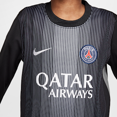 Maglia da calcio replica a manica lunga Nike Dri-FIT Paris Saint-Germain 2025/26 Stadium per ragazzo/a – Goalkeeper