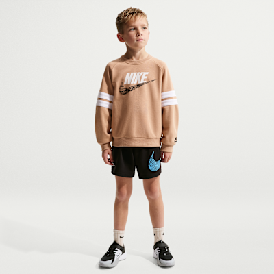 Nike Sportswear In The Zone Little Kids' French Terry Oversized Crew