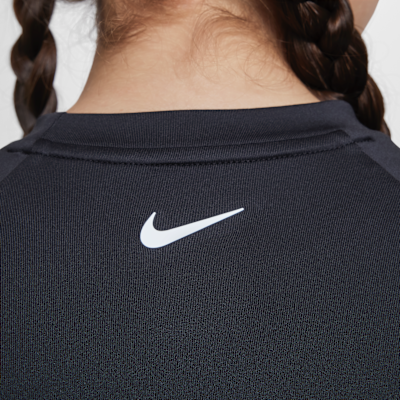 Playera hydroguard de manga larga Dri-FIT para niña talla grande Nike Swim