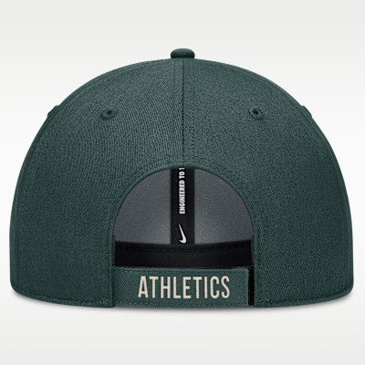 Gorra Nike Dri-FIT de la MLB ajustable para hombre Athletics Statement Club