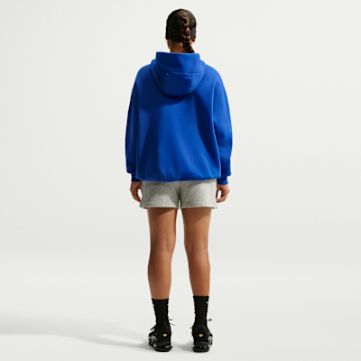 Nike Chelsea FC Phoenix Fleece Nike Football Bol Kesimli Tam Boy Fermuarlı Kapüşonlu Kadın Üstü görsel 5
