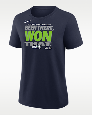 Женская футболка Seattle Seahawks 2025 NFC West Champions Trophy Nike NFL