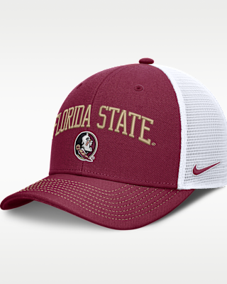 Женские  Florida State Primetime Arched Nike Dri-FIT College Trucker Adjustable Hat