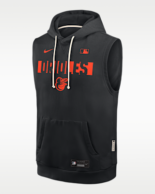 Мужское худи Baltimore Orioles Authentic Collection Standard Issue Nike Dri-FIT MLB Sleeveless Pullover Hoodie