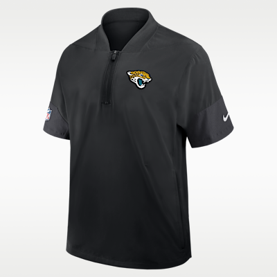 Jacksonville Jaguars Sideline Coach Men's Nike NFL 1/2-Zip Short-Sleeve Jacket