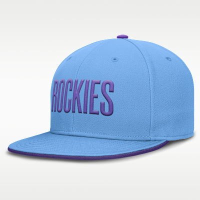 Gorra Nike Dri-FIT de la MLB ajustada para hombre Colorado Rockies City Connect True