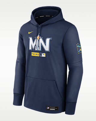 Мужское худи Minnesota Twins Authentic Collection City Connect Nike Therma MLB Pullover Hoodie