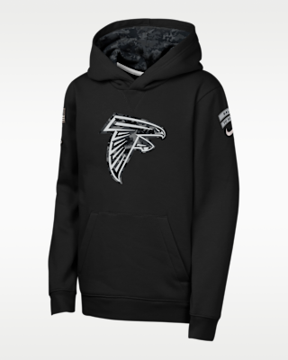 Детское худи Atlanta Falcons Salute to Service Sideline Club Big Kids' Nike NFL Pullover Hoodie