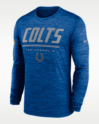 Мужская футболка Indianapolis Colts Sideline Team Issue Velocity Nike Dri-FIT NFL Long-Sleeve