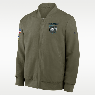 Philadelphia Eagles Salute to Service Sideline Men's Nike NFL Full-Zip Bomber Jacket