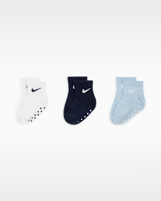 Детские носки Nike Toddler Swoosh Ankle Gripper Socks (3-Pairs)