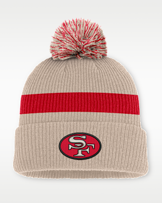 Мужские  San Francisco 49ers Rewind Peak Nike NFL Cuffed Pom Beanie