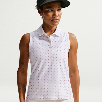 Nike Victory Dri-FIT Kolsuz Baskılı Kadın Golf Polo Üstü