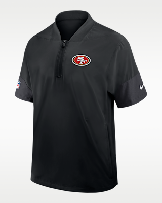 Мужская куртка San Francisco 49ers Sideline Coach Nike NFL 1/2-Zip Short-Sleeve