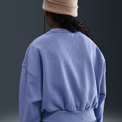 Sweat ample à col ras-du-cou Nike Sportswear Club Fleece pour fille