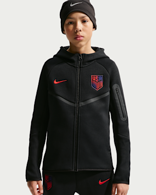 Детское худи USMNT Tech Fleece Big Kids' (Boys') Nike Soccer Full-Zip Hoodie