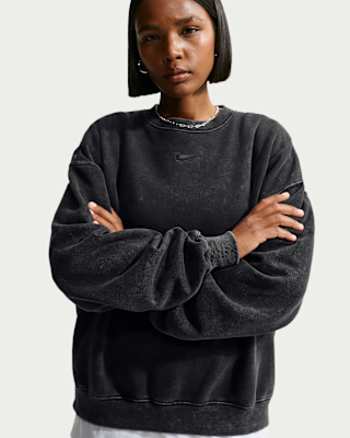 Женский свитшот Nike Studio Fleece Medium Weight Oversized Washed Crew-Neck