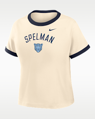 Женская футболка Nike College (Spelman College) Cropped Ringer