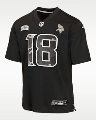 Детские джерси Justin Jefferson Minnesota Vikings Salute to Service Big Kids' Nike NFL Game Jersey