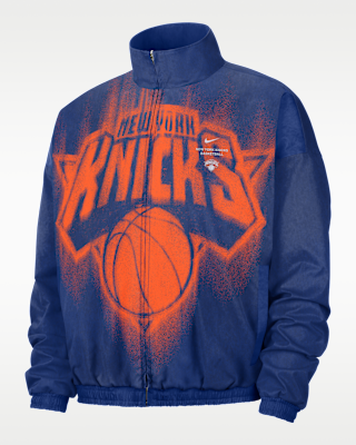 Мужская куртка New York Knicks Nike Standard Issue Woven Basketball для баскетбола