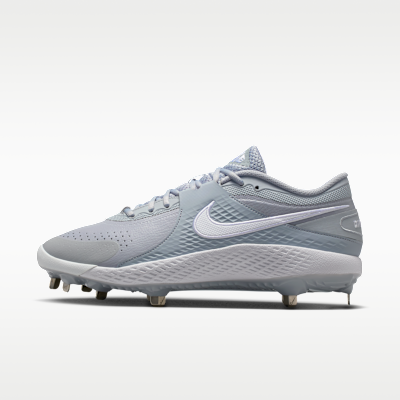 Nike Diamond Gamer MTL Baseball Shoes (Wolf Grey/White)