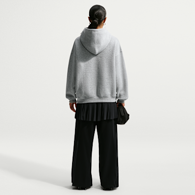 Nike Studio Fleece Orta Kalınlıkta Oversize Kapüşonlu Kadın Sweatshirt'ü görsel 5