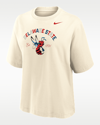 Женская футболка Nike College (Delaware State) Boxy Cotton
