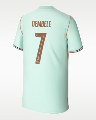 Женские джерси Ousmane Dembélé France National Team 2026 Stadium Away Big Kids' Nike Dri-FIT Soccer Jersey