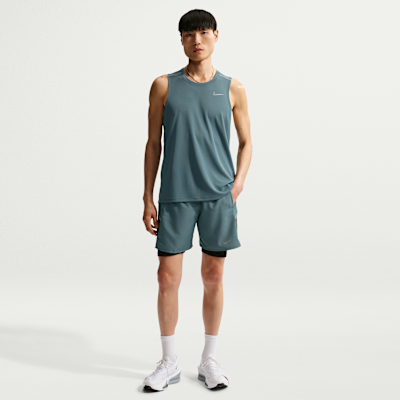 Nike Miler กางเกงวิ่งขาสั้น 7 นิ้วมีซับในผู้ชาย Dri-FIT