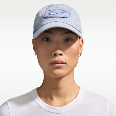 Nike Club Yumuşak Denim Yamalı Şapka görsel 3