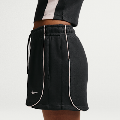 Nike Sportswear Bol Kesimli Normal Belli 8 cm Fleece Kadın Şortu görsel 3