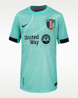 Детские джерси Temwa Chaŵinga KC Current 2025 Stadium Away Big Kids' Nike Dri-FIT NWSL Replica Jersey