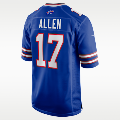 Jersey Nike de juego para hombre Josh Allen Buffalo Bills