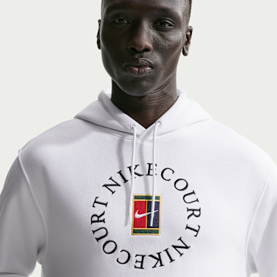 NikeCourt Heritage Dri-FIT Fransız Havlu Kumaşı Erkek Kapüşonlu Tenis Sweatshirt'ü görsel 3