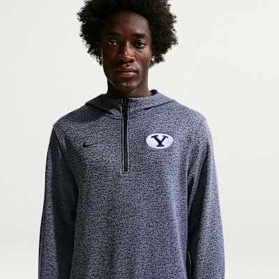 Sudadera con gorro de entrenador de básquetbol para hombre BYU Cougars Nike NCAA