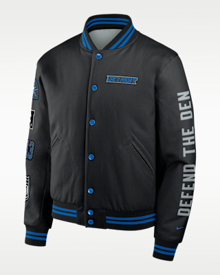 Мужская куртка Detroit Lions Rivalries Collection Nike NFL Full-Snap Varsity