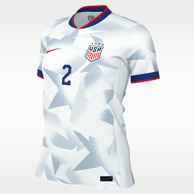 Jersey de futbol Nike Dri-FIT de la selección nacional de futbol femenino de Estados Unidos local 2025 Stadium Trinity Rodman para mujer