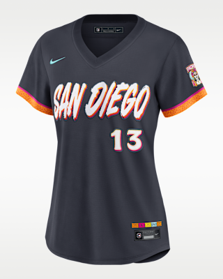 Женские джерси Manny Machado San Diego Padres City Connect Nike MLB Stadium Jersey