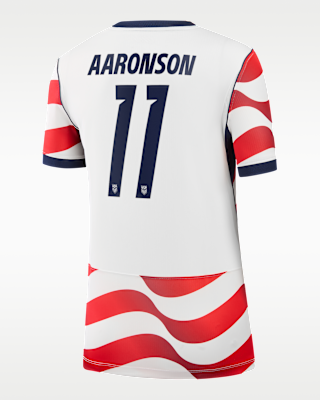 Женские джерси Brenden Aaronson USMNT 2026 Stadium Home Nike Dri-FIT Soccer Jersey