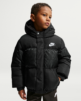 Детская куртка Nike Little Kids' Jacquard Logo Mixed Media Puffer