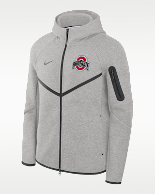 Мужская куртка Ohio State Tech Fleece Windrunner Nike College Full-Zip Hooded для бега
